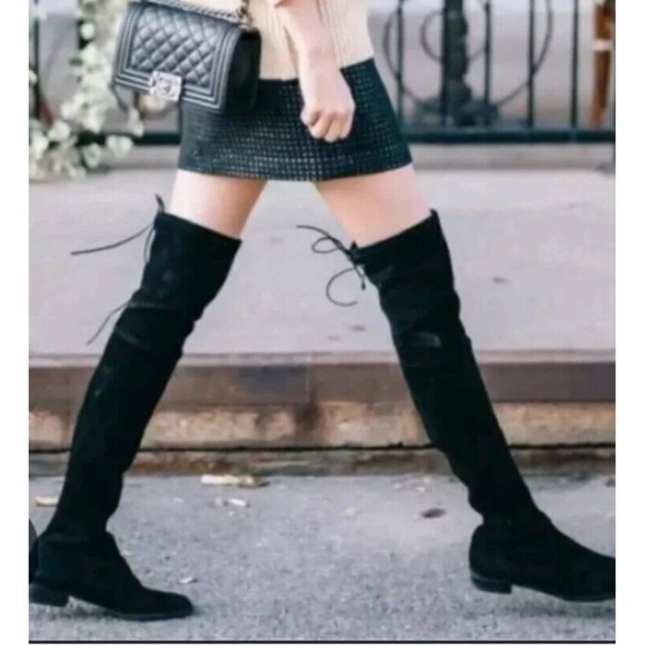 Stuart Weitzman Lowland Suede Over-the-knee Boots Black Women’ Size 5.5 M - Picture 11 of 15